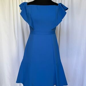 BCBGMaxAzria Strapless Blue Dress